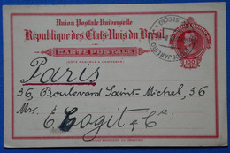 P7 BRESIL BELLE CARTE 1899 RIO DE JANEIRO POUR  PARIS FRANCE +AFFRANCHISSEMENT PLAISANT - Brieven En Documenten