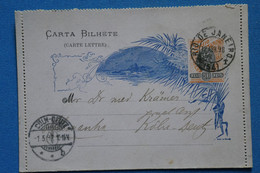 P7 BRESIL BELLE CARTE 1898 RIO DE JANEIRO POUR KOLHN ALLEMAGNE +AFFRANCHISSEMENT PLAISANT - Covers & Documents