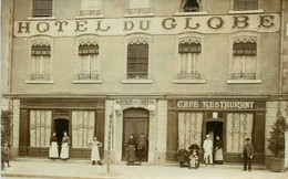 Bourg En Bresse * Carte Photo * Devanture Hôtel Du Globe Café Restaurant , Rue Alphonse Baudin * Commerce - Other & Unclassified