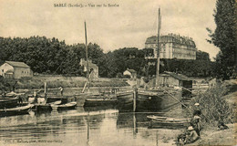 Sablé Sur Sarthe * Péniche L'UNION BODEREAU * Batellerie Péniches Barge Chaland * Vue Sur La Sarthe - Sable Sur Sarthe