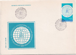 A2729 - Congresul International De Stiinte Istorice, Republica Socialista Romania, Bucuresti 1980  FDC - Andere & Zonder Classificatie