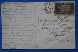 P8 MAROC BELLE CARTE 1934CASABLANCA POURNANTES REDISTRIBUEE+AFFRANCH PLAISANT - Lettres & Documents