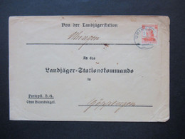 AD Württemberg 1917 Nr. 242 EF Umschlag Landjägerstation Uhingen An Das Landjäger Stationskommando In Göppingen - Storia Postale