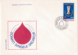 A2734 - Donati Sangele Salvator, Sange-Viata, Republica Socialista Romania, Bucuresti 1981 FDC - FDC