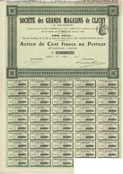 Titre Ancien - Société Des Grands Magasins De Clichy - Au Bon Pasteur - Titre De 1911 - - Altri & Non Classificati