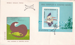 A2781 - Anul European Al Ocrotirii Naturii,Republica Socialista Romania, Bucuresti  1980 4 Covers FDC - FDC