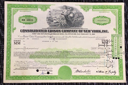 Share Stock Bond USA America Edison Compay New York - Verenigde Staten