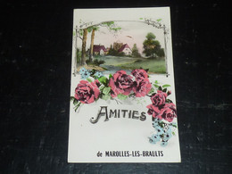 AMITIES DE MAROLLES-LES-BRAULTS - CARTE FANTAISIE - 72 SARTHE (C.R) - Marolles-les-Braults
