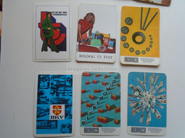 ZA365.5  Pocket Calendar  Lot Of 6 - Hungary  1971-75    ELEKTROMODUL -BKV - Saving Bank - Small : 1971-80