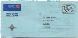 South Africa , RSA , Aerogram , Stationery , SWALLOWS , Slogan Postmark INVEST WITH THE POST OFFICE - Golondrinas