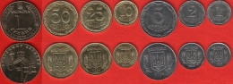 Ukraine Set Of 7 Coins: 1 Kopiyka - 1 Hryvnia 2012-2014 UNC - Ucrania