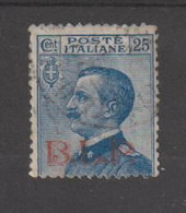 REGNO:  1923  B. L. P. -  25 C. AZZURRO  SOPRASTAMPA  ARANCIO  US. -  SASS. 16 - Sellos Para Sobres Publicitarios