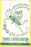 Buvard Textiles Tissus Thiriez Et Cartier- Bresson Fils Coton Lille Paris - Textile & Vestimentaire