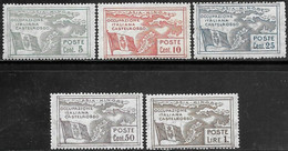 ITALIA 1923 COLONIE POSSEDIMENTI CASTELROSSO 1923  MNH ** SASSONE S.2 N.10/14  CV € 100 - Castelrosso