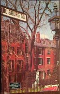 Pc De 1970, Massachusetts, Boston, Historic Louisburg Square On Beacon Hill, Tampon Air Mail Et Cachet Boston - Boston