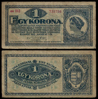 HUNGARY BANKNOTE - 1 KORONA 1920 P#57 F/VF (NT#05) - Hongrie