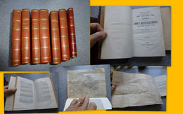 Histoire Des Deux Restaurations, Vaulabelle, 1867, Perrotin, 7 Tomes Avec Cartes, Reliure Dos Cuir Ancienne  ; SOL04 - 1801-1900