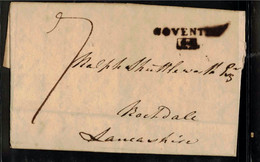 GB 1805 Entire Cover Coventry Straight Line Cancel U #BOU1 - ...-1840 Préphilatélie