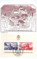 Liechtenstein - (1972) - BF Exposition Philatelique  Sur Carte De L'exposition - Oblitere - Other & Unclassified