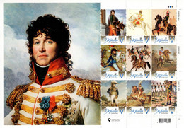 Ukraine 2021, Napoleon Bonaparte Marshal Joachim Murat, Sheetlet Of 9v - Ukraine