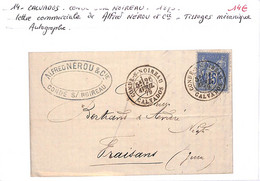 14 - Calvados - CONDE SUR NOIREAU - 1879 -lettre Commerciale NEROU  Et Cie , Tissage , Autographe-   (14-20) - Otros & Sin Clasificación