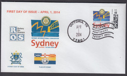 Rotary USA 2014 Sydney FDC - Rotary, Lions Club