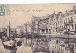 LOT De 3 CPA BELGIQUE - BRUXELLES - Quai Aux Briques , Grand Place , Eglise Sainte Gudule - Sets And Collections