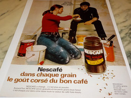 ANCIENNE PUBLICITE CAFE BIEN GAGNE   NESCAFE 1970 - Manifesti