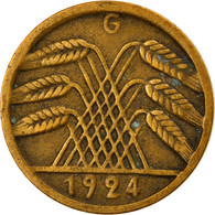 Monnaie, Allemagne, République De Weimar, 5 Reichspfennig, 1924, Karlsruhe - 5 Renten- & 5 Reichspfennig