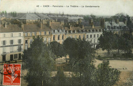Caen * Panorama * Le Théâtre * La Gendarmerie * Comptoir National D'escompte De Paris - Caen