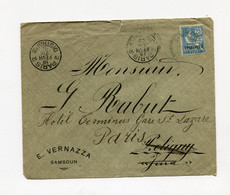 !!! LEVANT : LETTRE DE SAMSOUN POUR LA FRANCE DE 1908 - Lettres & Documents