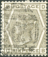 GB 1882 QV 6d Gray Pl.18 (DB) VFU Rare MAJOR ERROR & VARIETY: BROKEN CIRCLES - Errors, Freaks & Oddities (EFOs