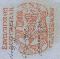 GB 1852, "E. ZWILCHENBART / & CO's CIRCULAR / ONE PENNY / NEWSPAPER" (No. A660) - Varietà, Errori & Curiosità