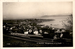 St. Blaise - Vue Generale Et Les Alpes (13098) * 19. 5. 1928 - Saint-Blaise