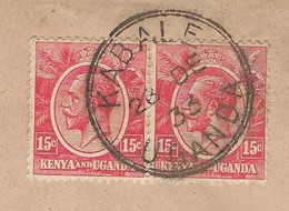 28 Déc 1933 / Enveloppe Uganda Kenya / Beau Cachet Double Cercle KABALE Uganda / Sur Enveloppe Illustrée Sarda Besançon - Kenya & Uganda