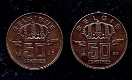 Lot De 2 Pièces De 50 Centimes (mineur) 1965 Et 1998 - 20 Cents