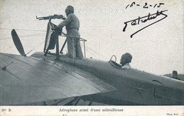 AEROPLANE Armé D'une Mitrailleuse - 1914-1918: 1ra Guerra