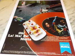 ANCIENNE PUBLICITE OH LA MA PA  CREMES GLACEES  DE MOTTA  1970 - Poster & Plakate