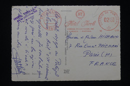 PORTUGAL - Affranchissement Mécanique De L 'Hôtel Tivoli De Lisbonne Sur Carte Postale En 1963 Pour Paris - L 94341 - Lettres & Documents