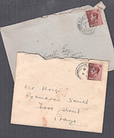 Ca5177 GREAT BRITAIN, 2 @ King Edward VIII Covers - Storia Postale