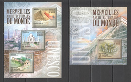 BC084 2012 GUINEE GUINEA ARCHITECTURE MARVELS OF THE WORLD MONUMENTS UNESCO 1KB+1BL MNH - Museums