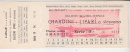 Aliscafo -Biglietto "Giardini-Lipari' O Viceversa-Italy Italia - Non Classificati