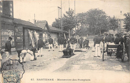 92-NANTERRE-MANOEUVRE DES POMPIERS - Nanterre