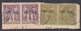 CF-PO-01 – FRENCH COLONIES – PORT-SAÏD – 1899 – SG # 104(x2)-110(x2) USED 45 € - Used Stamps