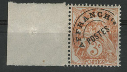 PREOBLITERE N° 39 Cote 25 €, 3ct Orange Type Blanc Avec Un Grand Bord De Feuille Latéral, Neuf ** (MNH). TB - 1893-1947