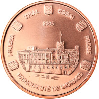 Monaco, Médaille, 5 C, Essai-Trial, 2005, FDC, Cuivre - Other & Unclassified