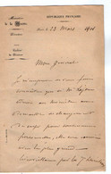 VP18.043 - PARIS 1901 - Lettre Du Ministère De La Guerre - Documents