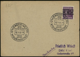 S1729 Bi. Zone , Postkarte ,gebraucht Mit Sonderstempel Enger 1948. Stempelbeleg. - American/British Zone