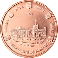 Monaco, Médaille, 2 C, Essai Trial, 2005, FDC, Cuivre - Other & Unclassified