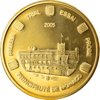 Monaco, Médaille, 20 C, Essai-Trial, 2005, FDC, Copper-Nickel Gilt - Other & Unclassified